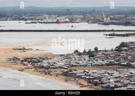 Life in the Monrovian  fishing community of West Point in Liberia. Stock Photo