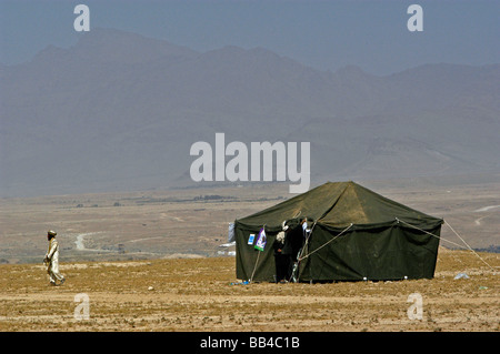 Afghan Nomads Voting Parliament Stock Photo