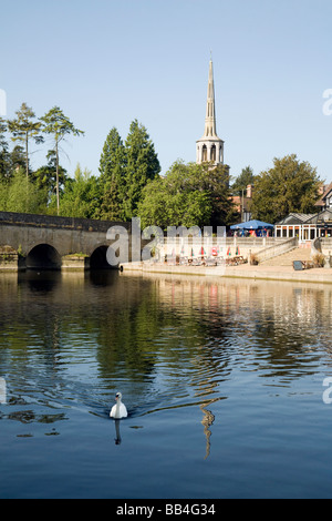 The river Thames and bridge at Wallingford, Oxfordshire, UK Stock Photo