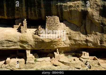 Colorado, Mesa Verde National Park. Fire Temple in Fewkes Canyon, one of only 2 dance plaza areas in Mesa Verde. Stock Photo