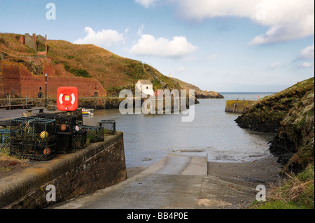 The harbour at Porthgain on the Pembrokeshire coast path, Wales, UK Stock Photo