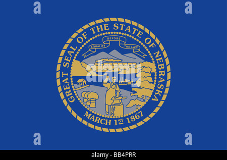 Nebraska state flag Stock Photo