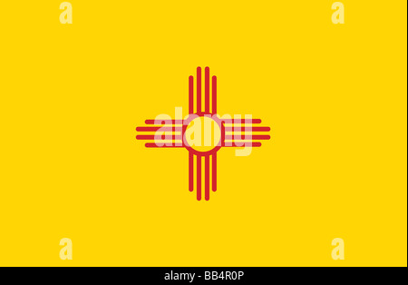 New Mexico state flag Stock Photo