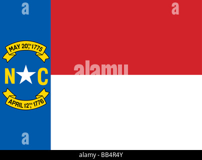 North Carolina state flag Stock Photo