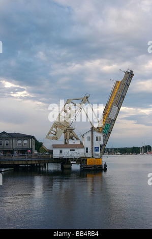 North America, USA, Connecticut.  The Mystic River Highway Bridge Stock Photo