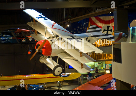 WW I German Fighter Fokker DR-1 flown in WWI by the Red Baron Stock Photo