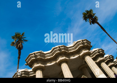 the parc güell in Barcelona, Spain Stock Photo