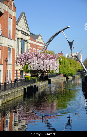 Waterside Canal, Lincoln, Lincolnshire, England, United Kingdom Stock Photo