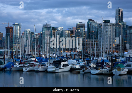 The city skyline of Vancouver host of the 2010 Winter Olympics British Columbia Canada Stock Photo
