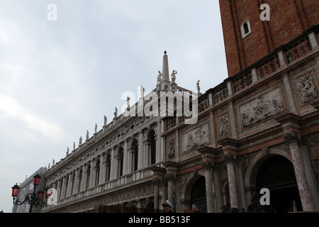 Piazzetta san Marco - Campanille di san Marco and Biblioteca marciana - Venice - Italy Stock Photo