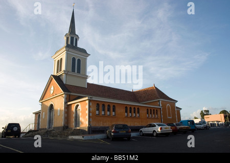 the church in trois îlets, Martinique, french West-Indies Stock Photo