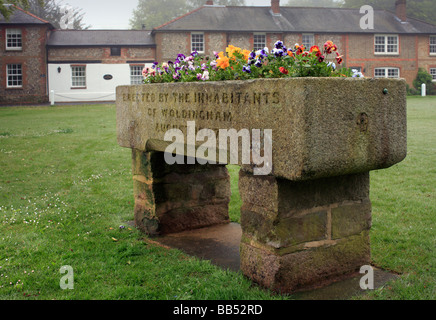 Old Drinking trough. Woldingham, Surrey, England, UK. Stock Photo