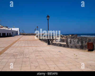 The harbour at La Caleta de Famara Stock Photo