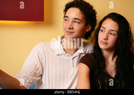 Teenager couple looking Stock Photo