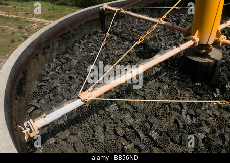 tricking filter in a sewage treatment works Stock Photo