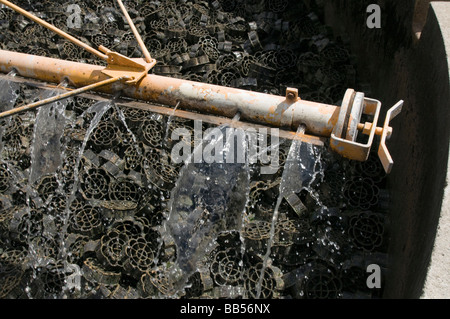 tricking filter in a sewage treatment works Stock Photo