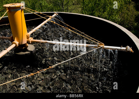 tricking filter in a sewage treatment works Stock Photo