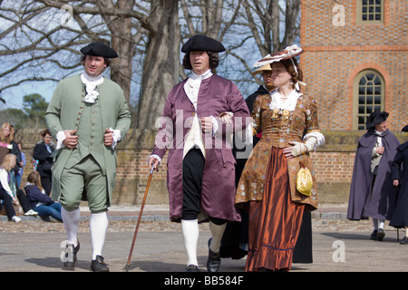 Period actors at Colonial Williamsburg, Virginia. Stock Photo