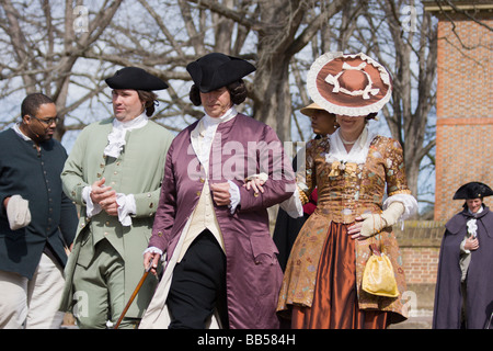 Period actors at Colonial Williamsburg, Virginia. Stock Photo