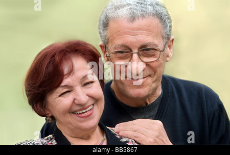 Portrait of a happy couple in their seventies Stock Photo