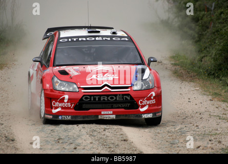 Conrad Rautenbach and David Senior driving for Citroen in the Sardinia ...