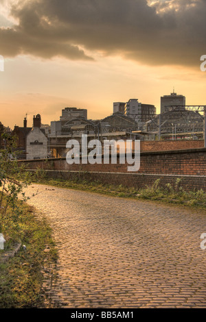 Derelict station, Mayfield Station, next to Piccadilly Station, Mayfield Street, Manchester, UK Stock Photo