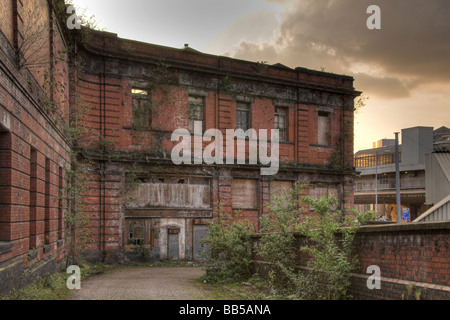 Derelict station, Mayfield Station, next to Piccadilly Station, Mayfield Street, Manchester, UK Stock Photo