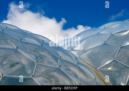 Close up of two of the biomes at the Eden Project in Cornwall England Stock Photo