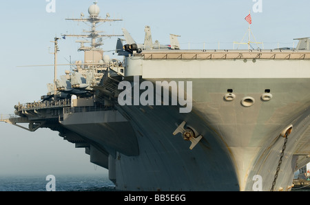 USS Theodore Roosevelt American Aircraft Carrier in UK Stock Photo