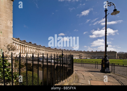 The Royal Crescent housing in Bath, Somerset, England, UK Stock Photo