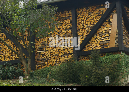 Holzstapel stack of wood 23 Stock Photo