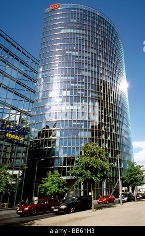 May 16, 2009 - BahnTower, corporate headquarters of Deutsche Bahn AG, at Potsdamer Platz in the German capital of Berlin. Stock Photo