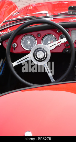 Cockpit of a MG classic car Stock Photo