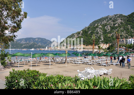 Beach view, Icmeler, Datca Peninsula, Mulga Province, Turkey Stock Photo