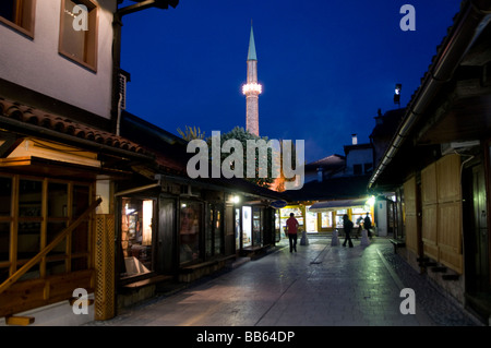 An Alley in Bascarsija district, the old town market sector in Sarajevo, Bosnia and Herzegovina Stock Photo