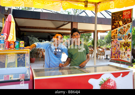Promenade ice-cream sellers, Icmeler, Datca Peninsula, Mulga Province, Turkey Stock Photo