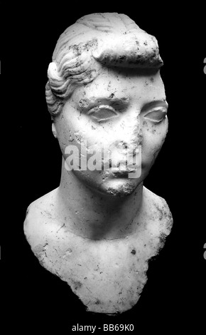 Livia Drusilla (Iulia Augusta), 30.1.58 BC - 29 AD, Roman Empress, portrait, bust, marble, circa 10 BC, , Stock Photo