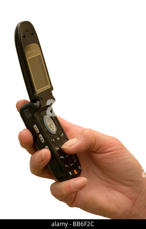 Womans Hands Holding a Mobile Phone Typing a Text Stock Photo
