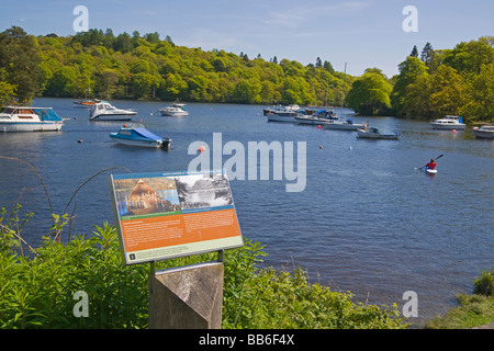 Spring colours on Loch Lomond Aldochlay looking to Inch Tavannach island Scotland May 2009 Stock Photo