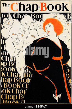 The Chap Book 1897 Art Nouveau poster by Frank Hazenplug for the American journal of graphic art Stock Photo
