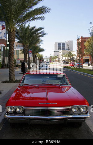Red Chevrolet Impala SS Super Sport classic car in Clearwater Florida USA Stock Photo