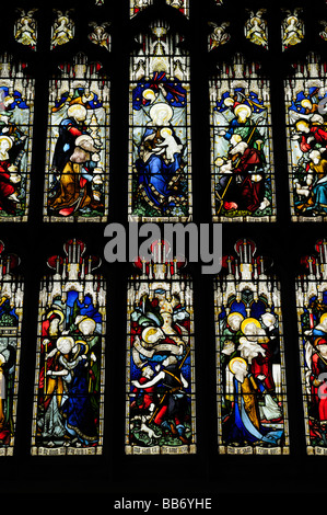 Stained Glass Window in Great St Mary's Church, Cambridge, England Uk Stock Photo