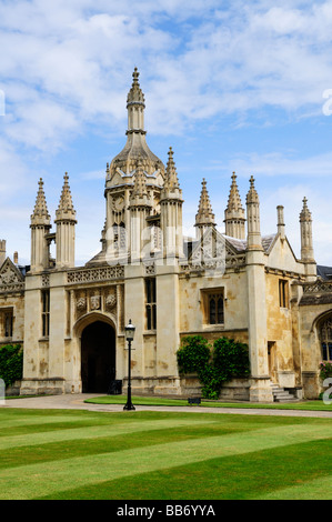 Kings College Gatehouse viewed from inside First Court, Kings College Cambridge England Uk Stock Photo