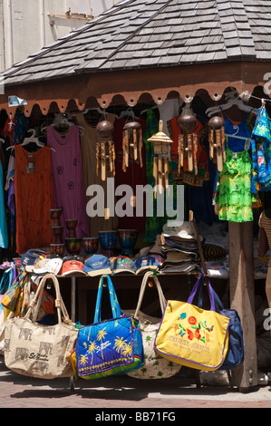 Craft market souvenirs philipsburg St Martin st Maarten Stock Photo