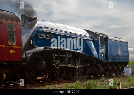 The Sir Nigel Gresley class LNER A4 Pacific 60007 locomotive outside the Dundee railway station UK Stock Photo