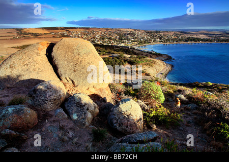 Encounter Bay is named after the encounter on 1802-04-08 between Matthew Flinders and Nicolas Baudin. Stock Photo