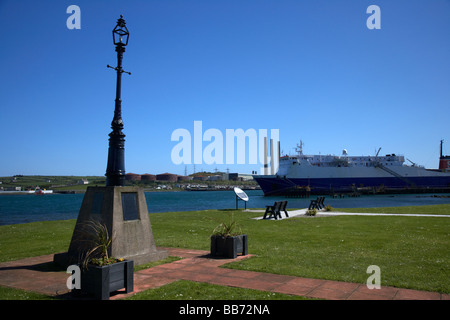 clyde valley memorial in larne harbour county antrim northern ireland uk Stock Photo