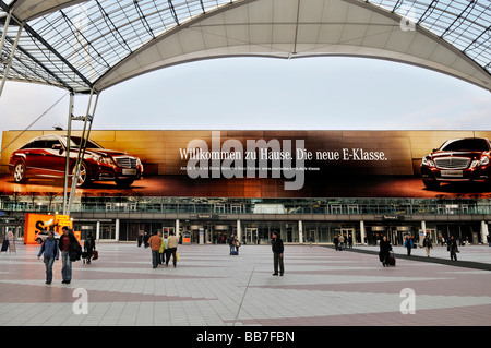 Mercedes-Benz ad, Terminal 2, MUC II Airport, Munich, Bavaria, Germany, Europe Stock Photo