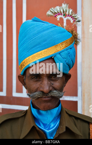 Indian man wearing a turban, North India, India, Asia