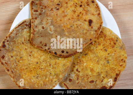 Dal ka Paratha is an Indian flatbread made from lentils Stock Photo